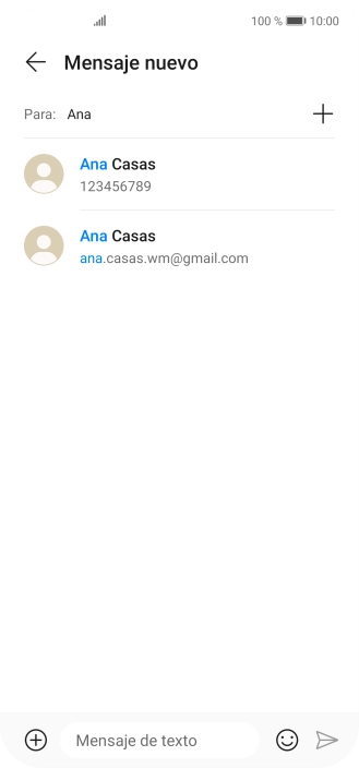 Pulsa el contacto deseado. Pulsa el contacto deseado.