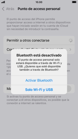 Si la función de wifi está activada, pulsa Solo Wi-Fi y USB. Si la función de wifi está activada, pulsa Solo Wi-Fi y USB.