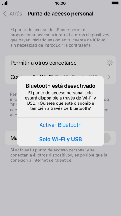 Si la función de wifi está activada, pulsa Solo Wi-Fi y USB. Si la función de wifi está activada, pulsa Solo Wi-Fi y USB.