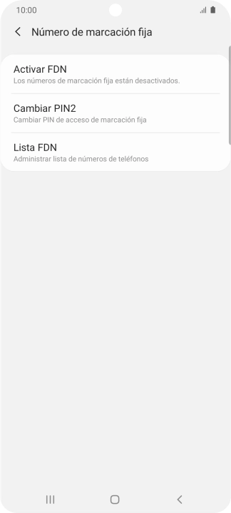 Pulsa Activar FDN.