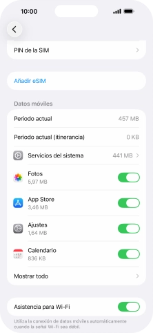 Pulsa Añadir eSIM.
