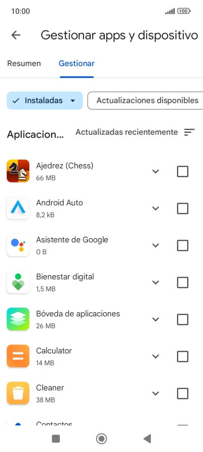 Pulsa la app deseada.