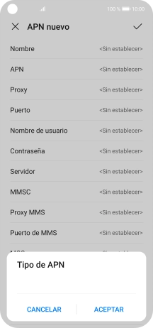 Introduce default y pulsa ACEPTAR. Introduce default y pulsa ACEPTAR.