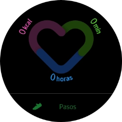 Pulsa el icono de podómetro. Pulsa el icono de podómetro.