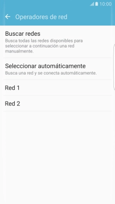 Pulsa la red deseada. Pulsa la red deseada.