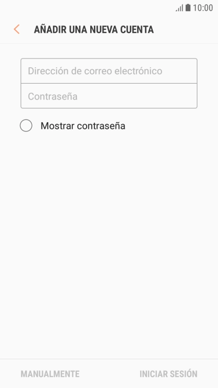 Pulsa Dirección de correo electrónico e introduce tu dirección de correo electrónico.