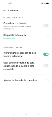 Pulsa Ajustes de llamada de operadora. Pulsa Ajustes de llamada de operadora.