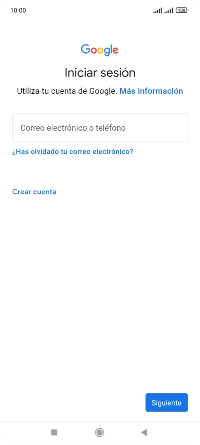 Si no tienes una cuenta de Google, pulsa Crear cuenta y sigue las indicaciones de la pantalla para ver cómo crear una cuenta nueva. Si no tienes una cuenta de Google, pulsa Crear cuenta y sigue las indicaciones de la pantalla para ver cómo crear una cuenta nueva.
