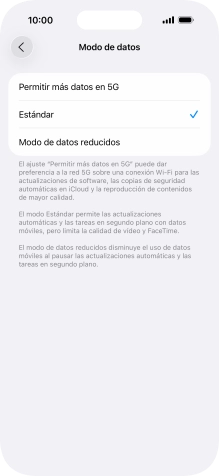 Pulsa el ajuste deseado. Pulsa el ajuste deseado.
