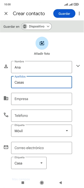 Pulsa Teléfono e introduce el número de teléfono deseado. Pulsa Teléfono e introduce el número de teléfono deseado.