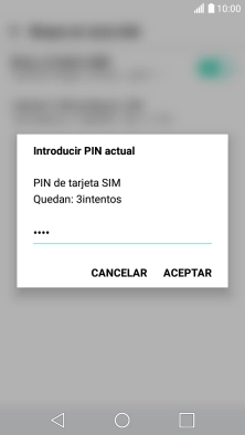 Introduce tu código PIN y pulsa ACEPTAR. Introduce tu código PIN y pulsa ACEPTAR.