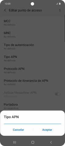 Introduce default y pulsa Aceptar. Introduce default y pulsa Aceptar.