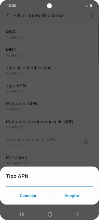 Introduce default y pulsa Aceptar. Introduce default y pulsa Aceptar.