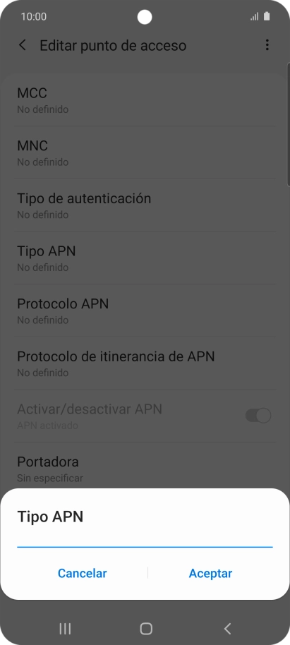 Introduce default y pulsa Aceptar. Introduce default y pulsa Aceptar.