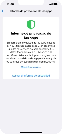 Pulsa Activar el informe de privacidad para activar la función. Pulsa Activar el informe de privacidad para activar la función.