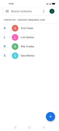 Pulsa el icono de nuevo contacto. Pulsa el icono de nuevo contacto.