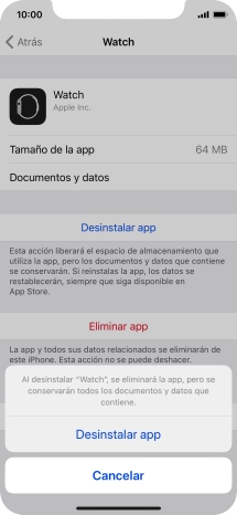 Pulsa Desinstalar app. Pulsa Desinstalar app.