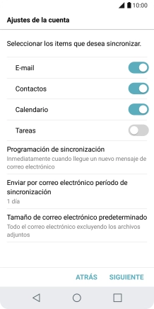 Si aparece en la pantalla esta imagen, tu cuenta de correo electrónico ha sido reconocida y configurada automáticamente. Sigue las indicaciones de la pantalla para introducir más información y terminar la configuración. Si aparece en la pantalla esta imagen, tu cuenta de correo electrónico ha sido reconocida y configurada automáticamente. Sigue las indicaciones de la pantalla para introducir más información y terminar la configuración.