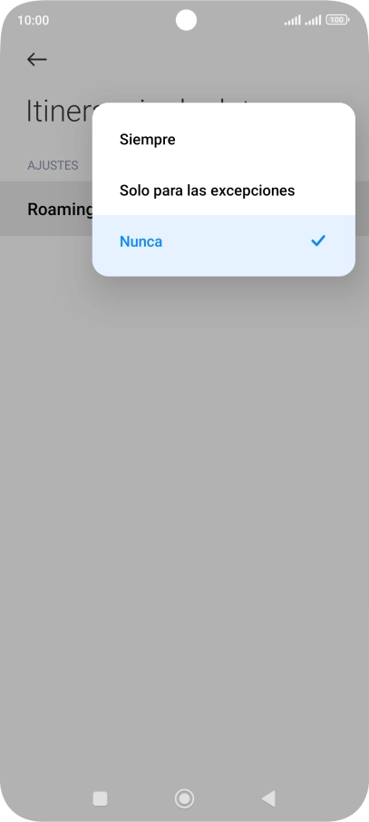 Pulsa el ajuste deseado para activar o desactivar la función. Pulsa el ajuste deseado para activar o desactivar la función.