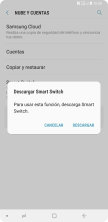 En caso de que sea necesario, debes descargar la aplicación Smart Switch en tu teléfono. Sigue las instrucciones de la pantalla para descargar la aplicación Smart Switch. En caso de que sea necesario, debes descargar la aplicación Smart Switch en tu teléfono. Sigue las instrucciones de la pantalla para descargar la aplicación Smart Switch.