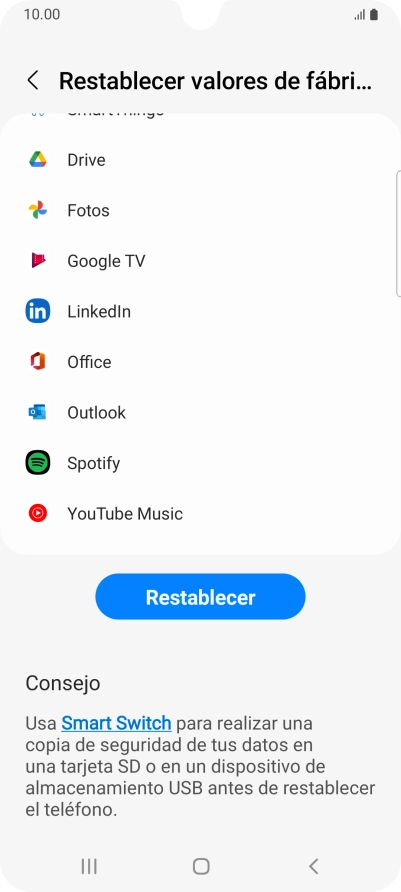 Pulsa Restablecer. Pulsa Restablecer.
