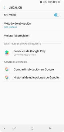 Pulsa Método de ubicación.