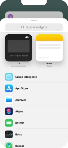 Pulsa el widget deseado. Pulsa el widget deseado.