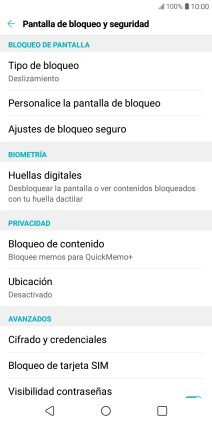 Pulsa Huellas digitales.