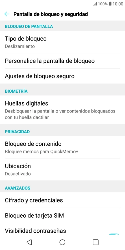 Pulsa Huellas digitales.