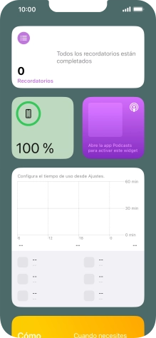 Desliza el dedo hacia arriba por la pantalla. Desliza el dedo hacia arriba por la pantalla.