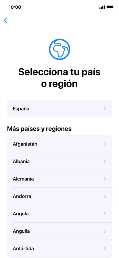 Pulsa el país o el área deseados. Pulsa el país o el área deseados.