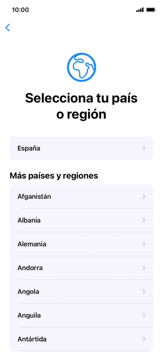 Pulsa el país o el área deseados. Pulsa el país o el área deseados.
