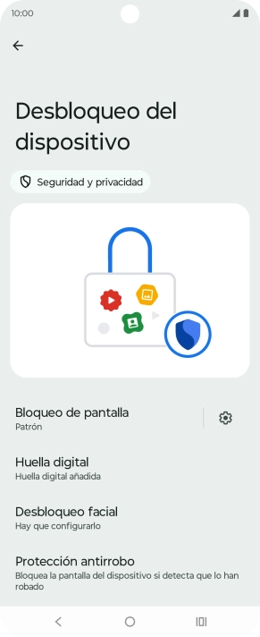 Pulsa Bloqueo de pantalla e introduce el código de seguridad extra que has creado anteriormente. Pulsa Bloqueo de pantalla e introduce el código de seguridad extra que has creado anteriormente.