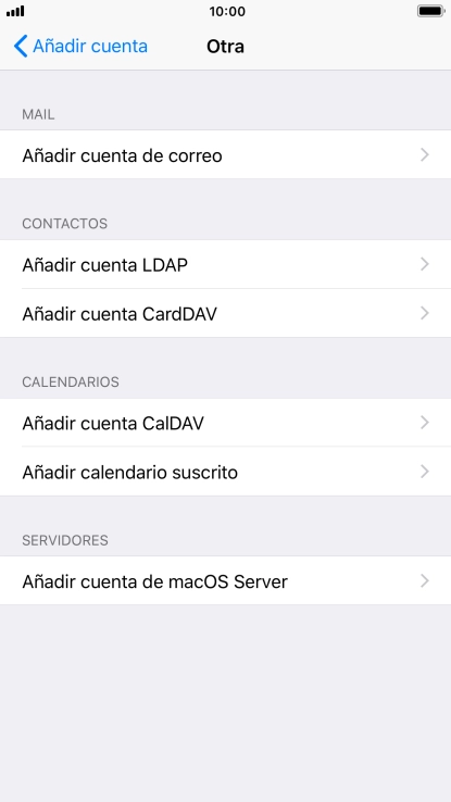 Pulsa Añadir cuenta de correo. Pulsa Añadir cuenta de correo.