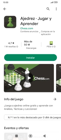 Pulsa Instalar y sigue las indicaciones de la pantalla para instalar la app. Pulsa Instalar y sigue las indicaciones de la pantalla para instalar la app.