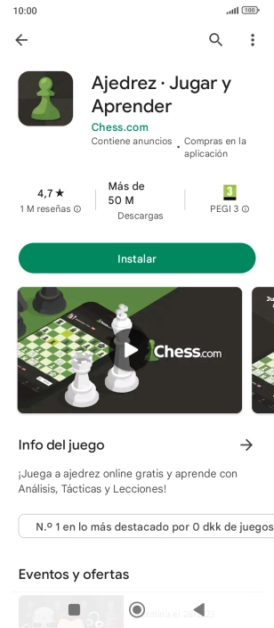 Pulsa Instalar y sigue las indicaciones de la pantalla para instalar la app. Pulsa Instalar y sigue las indicaciones de la pantalla para instalar la app.