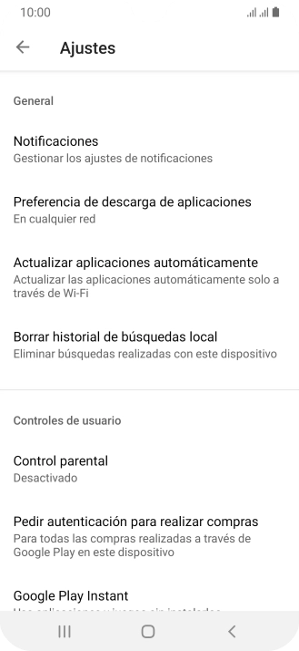 Pulsa Actualizar aplicaciones automáticamente. Pulsa Actualizar aplicaciones automáticamente.