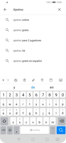 Introduce el nombre del tema o de la app y pulsa el icono de búsqueda. Introduce el nombre del tema o de la app y pulsa el icono de búsqueda.