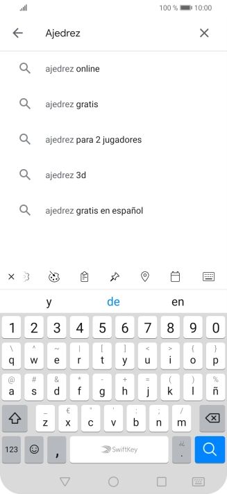 Introduce el nombre del tema o de la app y pulsa el icono de búsqueda. Introduce el nombre del tema o de la app y pulsa el icono de búsqueda.