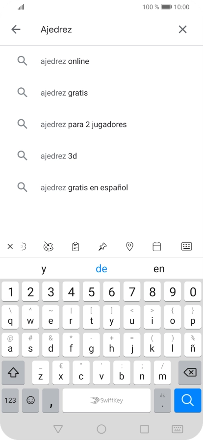 Introduce el nombre del tema o de la app y pulsa el icono de búsqueda. Introduce el nombre del tema o de la app y pulsa el icono de búsqueda.