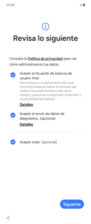 Pulsa Siguiente. Pulsa Siguiente.