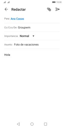 Pulsa el icono de anexos. Pulsa el icono de anexos.