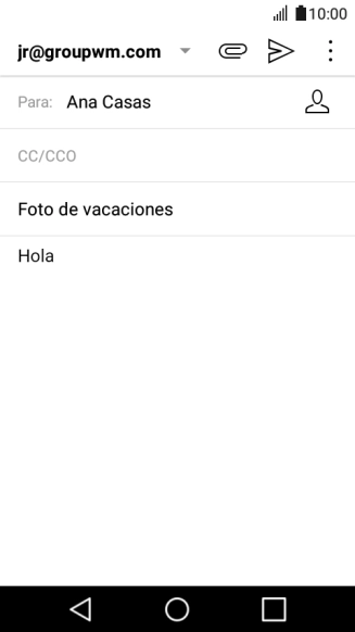 Pulsa el icono de anexos. Pulsa el icono de anexos.