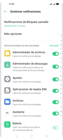 Pulsa el indicador junto a las apps deseadas para activar o desactivar la función. Pulsa el indicador junto a las apps deseadas para activar o desactivar la función.