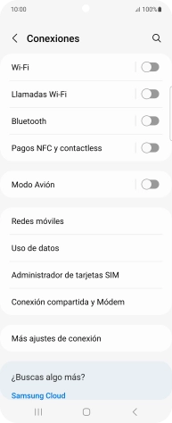 Pulsa Redes móviles.