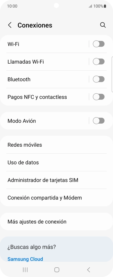Pulsa Redes móviles.