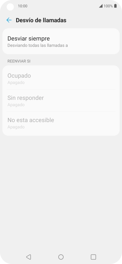 Pulsa el tipo de desvío deseado. Pulsa el tipo de desvío deseado.