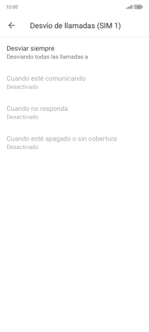 Pulsa el tipo de desvío deseado. Pulsa el tipo de desvío deseado.