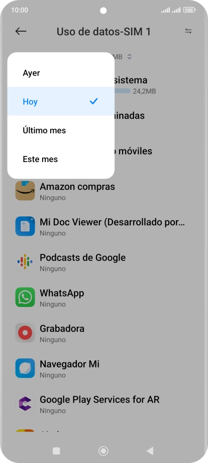 Pulsa el ajuste deseado. Pulsa el ajuste deseado.