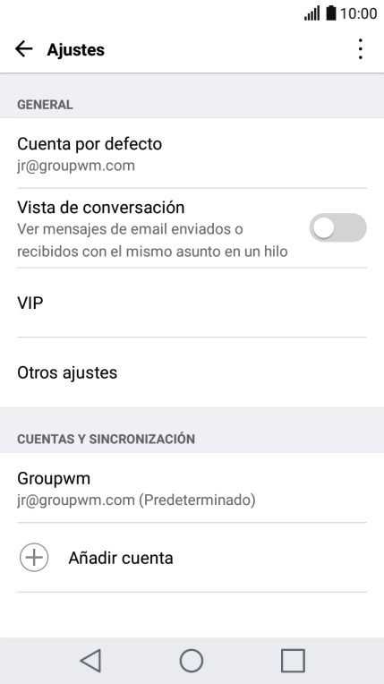 Pulsa la cuenta deseada. Pulsa la cuenta deseada.